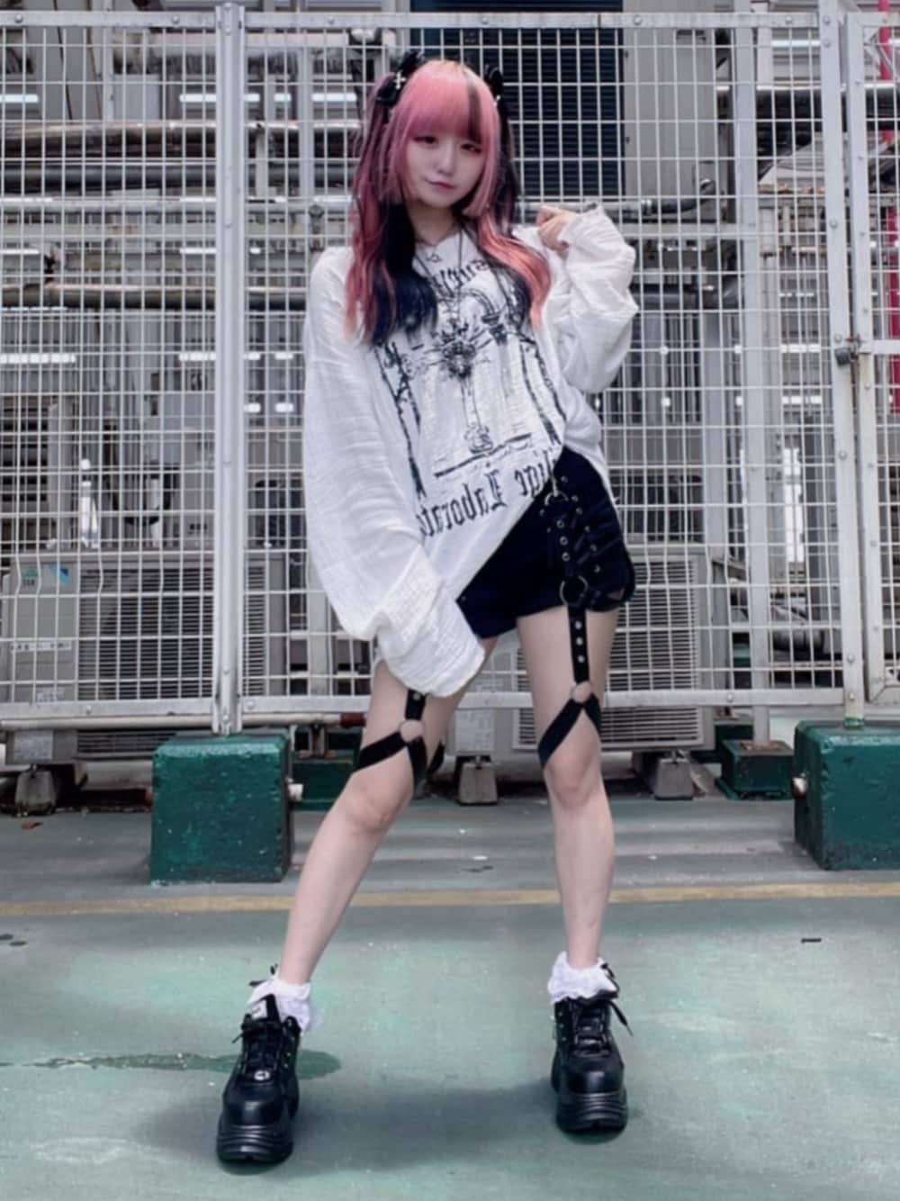 amilige 編み上げガーターベルト付きショートパンツ サイズS amilige 編み上げガーターベルト付きショートパンツ サイズS
