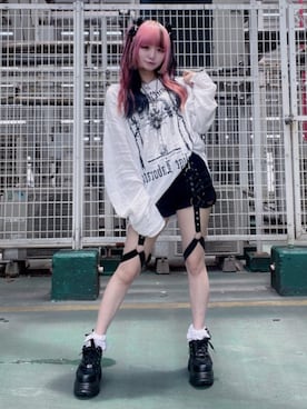 「病みかわいい」｜Amilige_officialさん（レディース・155cm）の夏コーディネート
