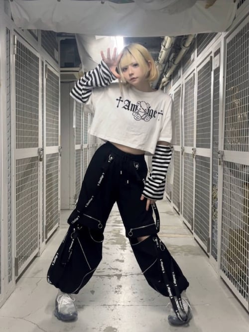 トップス amilige Amilige（アミリージュ） tシャツ Stitched Bearプリントクロップド