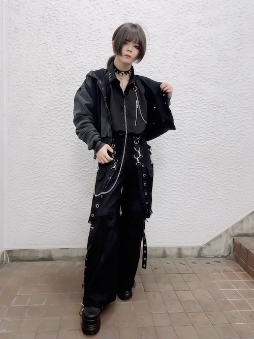 サスペンダー付きワイドパンツ（その他パンツ）｜Amilige