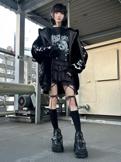 ロゴ刺繍ファーZIPコート（その他アウター）｜Amilige（アミリージュ