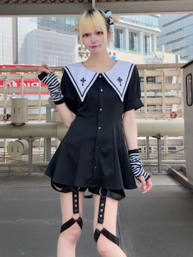 「アイテム（セットアップ）」を使った、Amilige_officialさん（レディース・162cm）の夏コーディネート