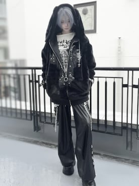 「アイテム（ジャケット/アウター）」を使った、Amilige_officialさん（レディース・176cm）の秋コーディネート