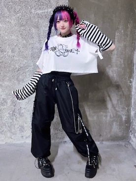「病みかわいい」｜Amilige_officialさん（レディース・155cm）の夏コーディネート