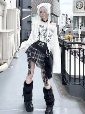 「アイテム（スカート）」を使った、Amilige_officialさん（レディース・176cm）の秋コーディネート