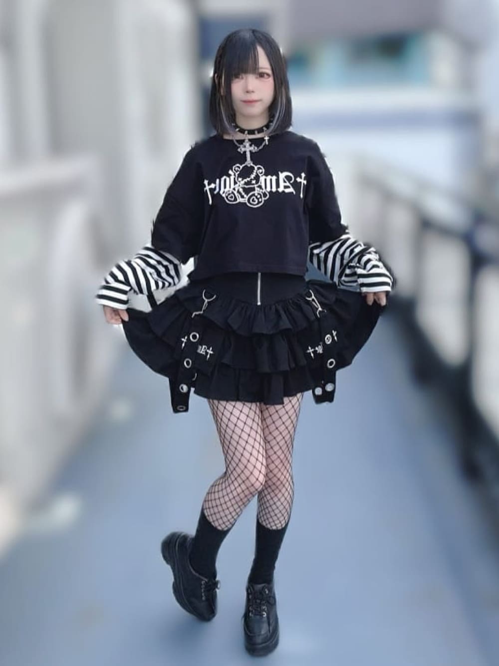 Amilige（アミリージュ）の「トリプルティアードカツラギスカート