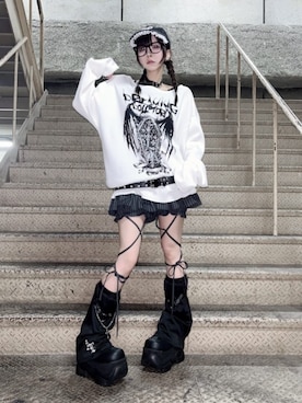 「アイテム（レッグウォーマー）」を使った、Amilige_officialさん（レディース・155cm）の秋コーディネート