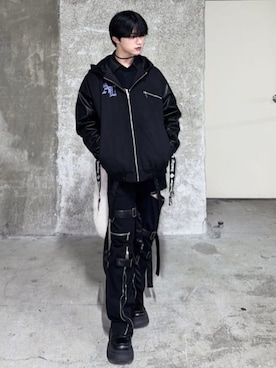 「アイテム（スタジャン）」を使った、Amilige_officialさん（メンズ・162cm）の秋コーディネート