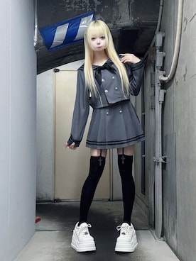 「セーラーカラー」｜Amilige_officialさん（レディース・156cm）の春コーディネート