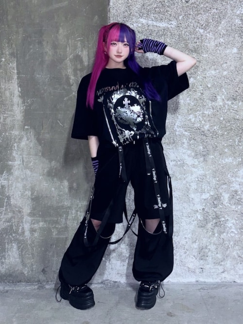 新品 アミリージュ 蝶のグラフィック バタフライプリントZIPT