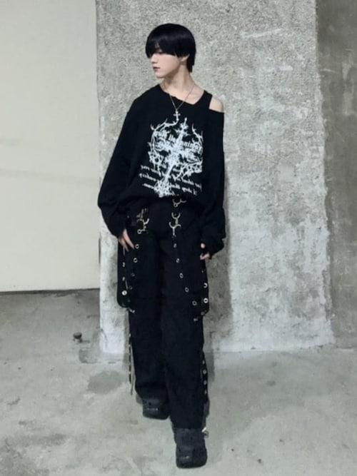 Amilige (REFLEM) サスペンダー付きワイドパンツ Amilige パンツ サスペンダー付きワイドパンツ レディース