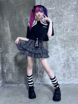 「アイテム（スカート）」を使った、Amilige_officialさん（レディース・155cm）の夏コーディネート