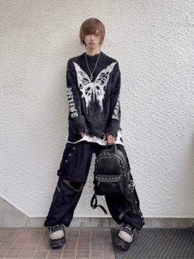 「アイテム（バックパック/リュック）」を使った、Amilige_officialさん（レディース・172cm）の秋コーディネート