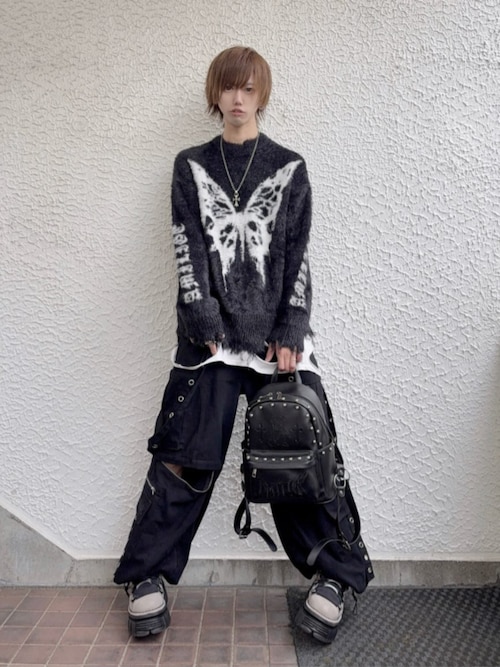 DARK ANGEL BEAR型押しスタッズリュック（バックパック/リュック