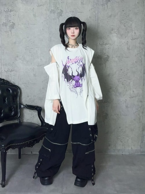 Amilige（アミリージュ） ワイドパンツ パンツ サスペンダー付きワイド