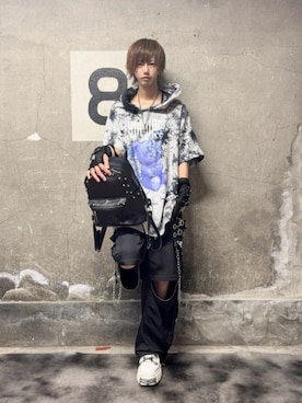 「アイテム（アームカバー）」を使った、Amilige_officialさん（メンズ・172cm）の夏コーディネート