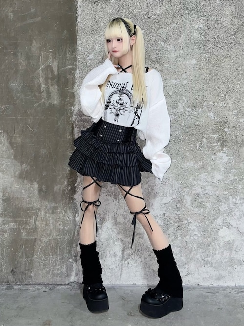 ダメージガーゼトップス（Tシャツ/カットソー）｜Amilige