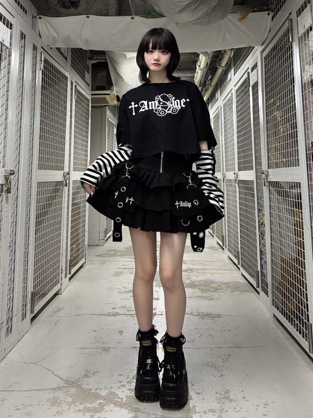 Amilige（アミリージュ）の「トリプルティアードカツラギスカート