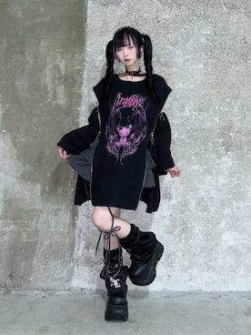 「Amilige（アミリージュ）のハイウエストエンブレムボタン付きフリルパンツ（その他パンツ、その他）」を使った、Amilige_officialさん（レディース・166cm）の夏コーディネート