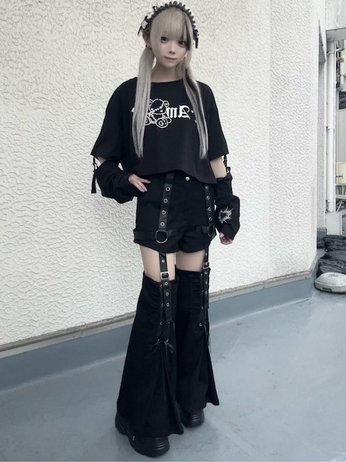 Amilige（アミリージュ） パンツ レースアップレッグウォーマー付き