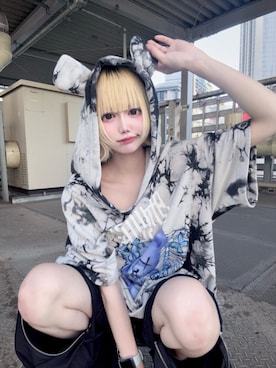 「アイテム（パーカー）」を使った、Amilige_officialさん（レディース・162cm）の夏コーディネート