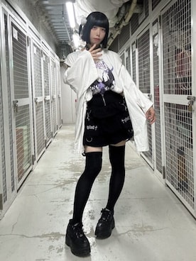 「Amilige（アミリージュ）のトリプルティアード裏毛スカート（スカート、ブラック系）」を使った、Amilige_officialさん（レディース・166cm）の夏コーディネート