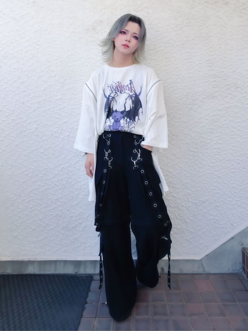 Amilige（アミリージュ） ワイドパンツ パンツ サスペンダー付きワイド