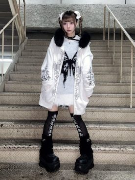 「アイテム（レッグウォーマー）」を使った、Amilige_officialさん（レディース・155cm）の秋コーディネート