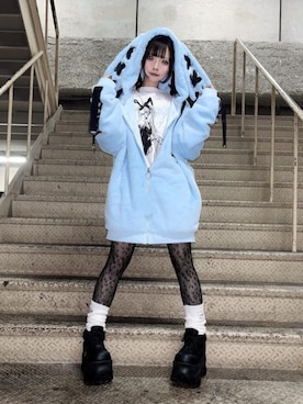 「アイテム（レッグウォーマー）」を使った、Amilige_officialさん（レディース・155cm）の秋コーディネート