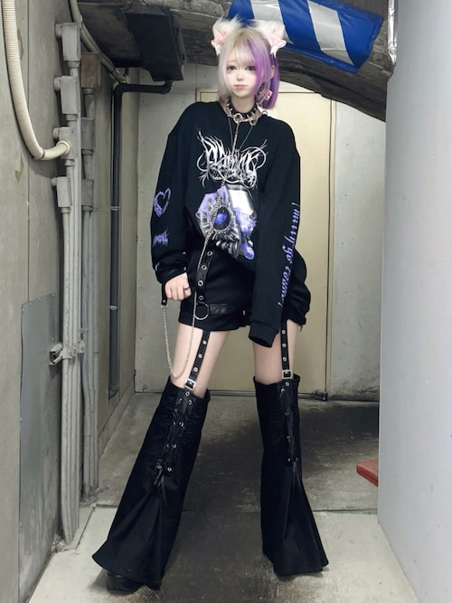 ♡Amilige レッグウォーマー付きショートパンツ♡ レースアップレッグウォーマー付きショートパンツ（その他パンツ