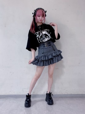 「病みかわいい」｜Amilige_officialさん（レディース・155cm）の夏コーディネート