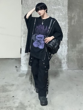 「アイテム（バックパック/リュック）」を使った、Amilige_officialさん（メンズ・162cm）の夏コーディネート