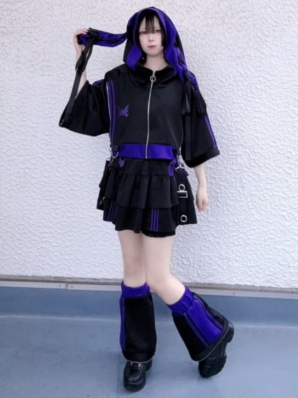 Amilige（アミリージュ）の「ウサギ耳バイカラージャージトップス