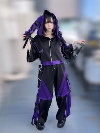 Amilige（アミリージュ）の「ウサギ耳バイカラージャージトップス