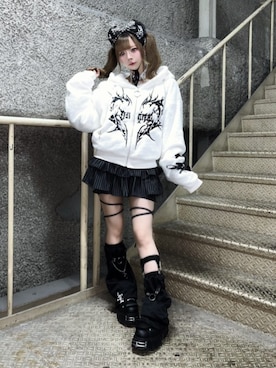 「アイテム（レッグウォーマー）」を使った、Amilige_officialさん（レディース・155cm）の秋コーディネート