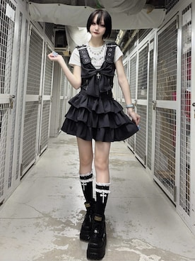 「アイテム（セットアップ）」を使った、Amilige_officialさん（レディース・157cm）の夏コーディネート