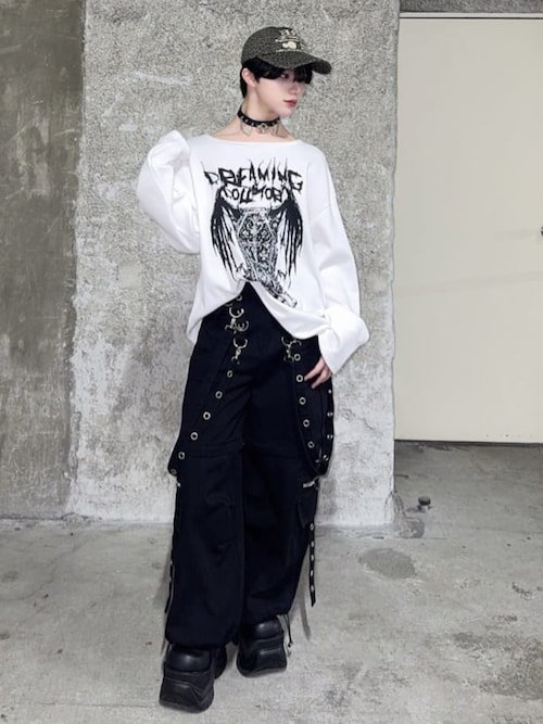 サスペンダー付きワイドパンツ（その他パンツ）｜Amilige