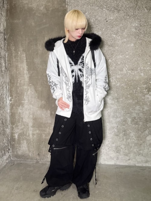 Amilige (REFLEM) サスペンダー付きワイドパンツ Amilige パンツ サスペンダー付きワイドパンツ レディース