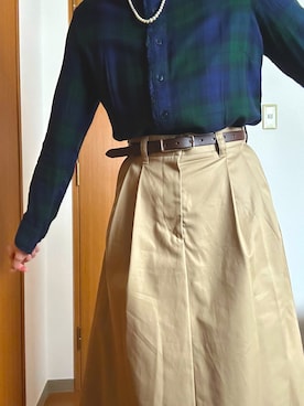 「TOMMY HILFIGER（トミーヒルフィガー）のアイテム」を使った、ふかぴぃーずさん（レディース・165cm）の秋コーディネート