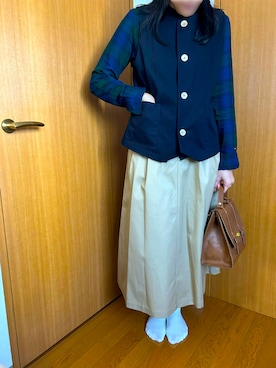 「アイテム（ベスト）」を使った、ふかぴぃーずさん（レディース・165cm）の秋コーディネート