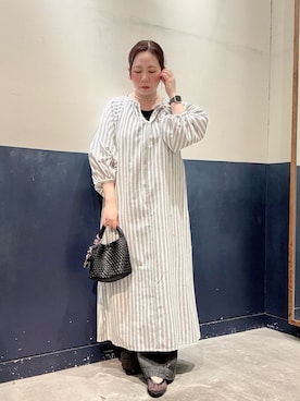 「CIAOPANIC TYPY（チャオパニックティピー）の:【ハートキーホルダー付き】2WAYレザーメッシュバッグ（ショルダーバッグ、ブラック系）」を使った、ogitypyさん（レディース・165cm）の夏コーディネート