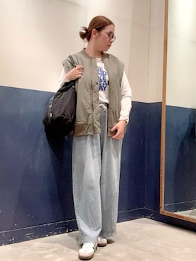 「アイテム（MA-1）」を使った、ogitypyさん（レディース・165cm）の秋コーディネート