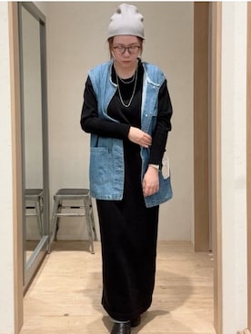 「アイテム（デニムジャケット）」を使った、ogitypyさん（レディース・165cm）の秋コーディネート