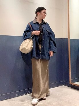 「アイテム（トートバッグ）」を使った、ogitypyさん（レディース・165cm）の秋コーディネート