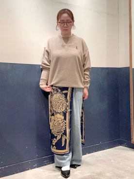 「アイテム（バンダナ/スカーフ）」を使った、ogitypyさん（レディース・165cm）の秋コーディネート