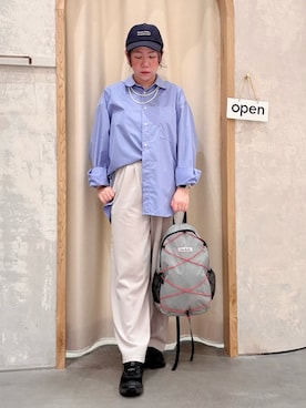 「アイテム（スラックス）」を使った、ogitypyさん（レディース・165cm）の秋コーディネート