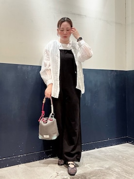 「CIAOPANIC TYPY（チャオパニックティピー）の:【S～XL展開/XLWEB限定サイズ！】メッシュ編みジュートスクエアパンプス（パンプス、ブラック系）」を使った、ogitypyさん（レディース・165cm）の夏コーディネート