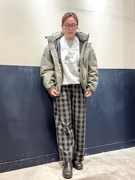 「アイテム（ダウンジャケット/コート）」を使った、ogitypyさん（レディース・165cm）の秋コーディネート