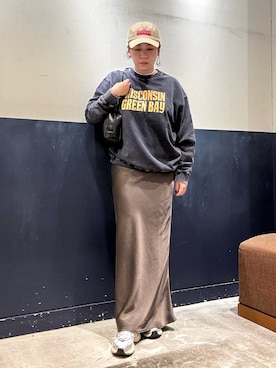 「アイテム（キャップ）」を使った、ogitypyさん（レディース・165cm）の秋コーディネート