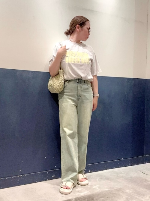 【UNISEX】アシッドウォッシュ加工ロゴTEE
